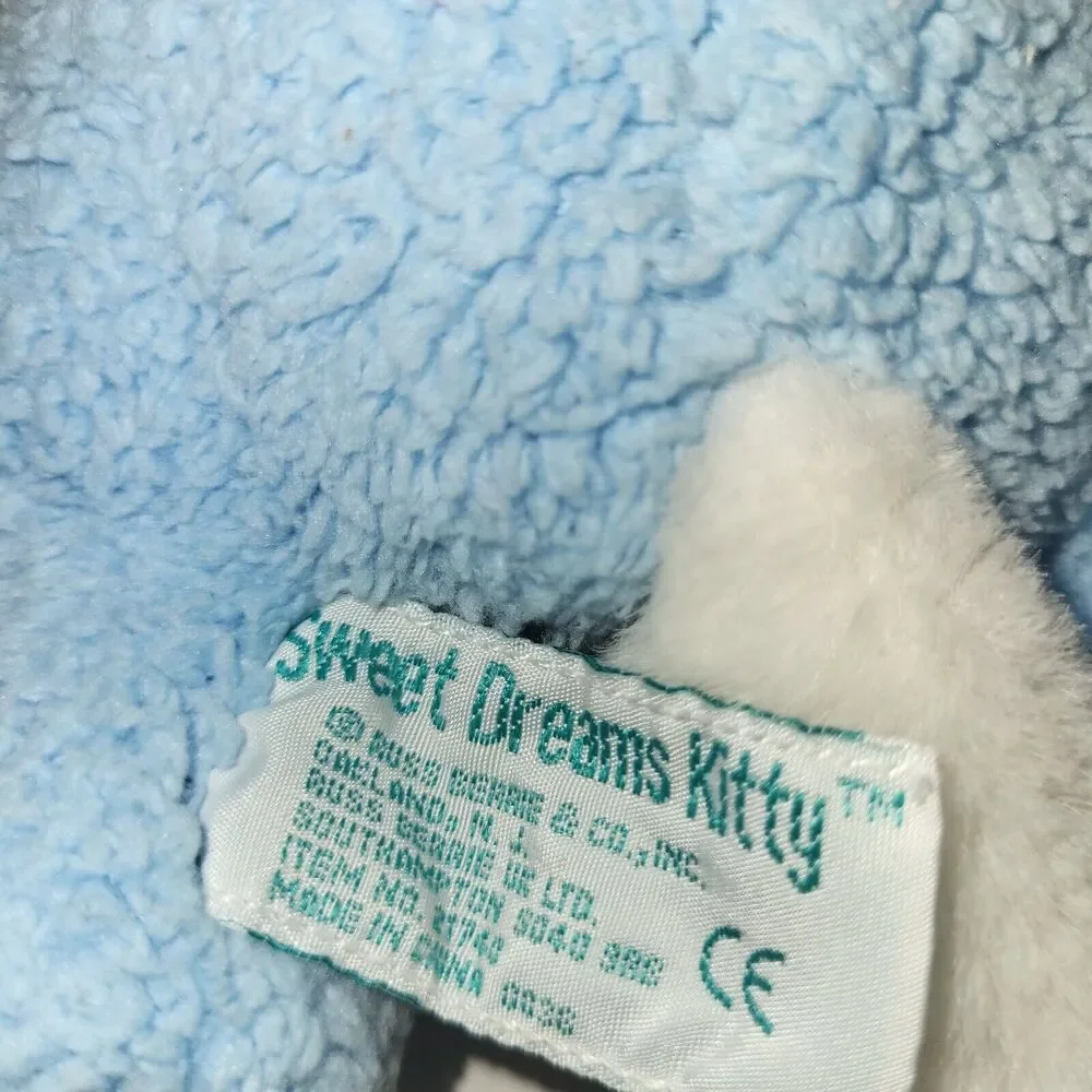 Russ Baby Plush Sweet Dreams Kitty Cat Blue White Sherpa Rattle Lovey 21740‎ 9